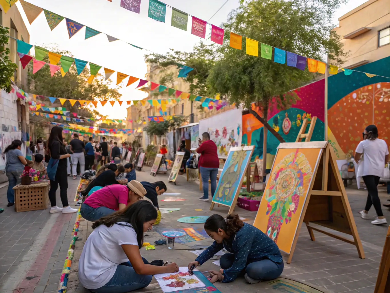 A visually appealing image of a community event organized by MUSEOMIX ILE-DE-FRANCE, showcasing the collaborative spirit and community building fostered by the organization's activities.